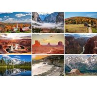 Lot de 9 cartes postales Nature des États-Unis - Motifs d'Amérique : Californie Utah Arizona (Monument Valley/Grand Canyon) - Photos/Images/Souvenirs