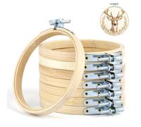 Lot de 9 cercles à broder ronds de 7,6 cm en vrac, petits cerceaux à broder, cerceaux et cadres de point de croix, adaptés pour la broderie, l'artisanat et la couture