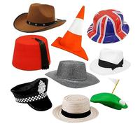 Lot de 9 chapeaux fantaisie pour photomaton pour anniversaire, remise de diplôme, mariage et fêtes. Taille : lot de 9