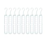Lot de 9 cintres multifonctions pour armoire : organisateur porte-cintres, gain de place, armoire intérieure, accessoires intérieurs, cintres multiples, organiseur de maison blanc