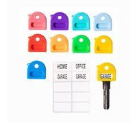 Lot de 9 coques de clés avec étiquettes pour identifier et identifier les clés, durables et élégantes, pour la maison, le bureau et le garage