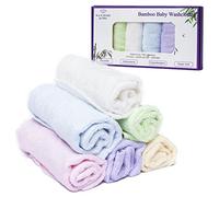 Lot de 9 débarbouillettes en bambou doux pour bébés,Multicolore,Coffret cadeau en flanelle pour bébé,Gants de toilette doux, enfants ou adultes,Essentiels de bain pour nouveau-né