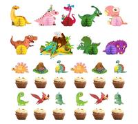 Lot de 9 décorations d'anniversaire en nid d'abeille, 12 inserts de dinosaures, décoration de mariage, accessoires en nid d'abeille, ornements d'animaux en nid d'abeille