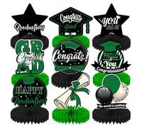 Lot de 9 décorations de table de remise de diplôme - En nid d'abeille - Classe de 2025 - Décoration de fête pour l'école et la remise des diplômes - Décoration festive pour remise de diplôme 2025