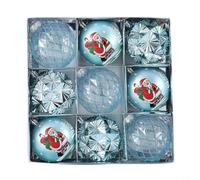 Lot de 9 décorations festives pour sapin de Noël - 8 cm - Pour mariage et