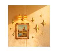 Lot de 9 décorations murales modernes du milieu du siècle - Décoration murale rétro 3D - Étoiles célestes - Décoration murale d'intérieur ou d'extérieur - Décoration d'intérieur et d'extérieur - Pour