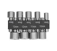 Lot de 9 Douilles Hexagonales, Kit d'Outils de RéParation de Tournevis Adaptateur à Douille Hexagonale, Jeu de Forets pour Tournevis éLectrique 5 Mm-13 Mm/0,2 Pouce-0,5 Pouce