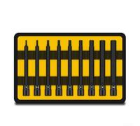 Lot de 9 douilles hexagonales pour tournevis Torx de 35,6 cm pour travaux de réparation automobile avec étui de rangement, compatible avec cliquets standard pour minimiser le glissement