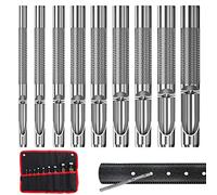 Lot de 9 Emporte-Pièce Cuir, Poinçon 2.5/3/4/5/6/7/8/9/10mm en Acier Rond, Set Creux pour Faire des Trous dans le Cuir, Bande de Montre, Toile, Oeillet