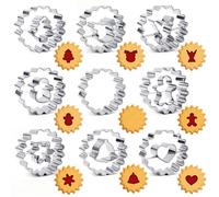 Lot de 9 Emporte-pièces de Noël,Mini Emporte Pièces de Noël，Emporte Pièces en Acier Inoxydable,Coupe Biscuits Arbre de Noël, Coeur, Cloche, Bonhomme en Pain d'épice, Père Noël, Bonhomme de Neige