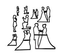 Lot de 9 emporte-pièces Xfaiz pour décoration de gâteau de mariage