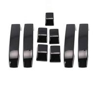 Lot de 9 enjoliveurs de poignée de porte extérieure en plastique ABS résistant aux rayures pour Range Rover L322 (2002-2012) Noir brillant