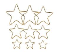 Lot de 9 Étoiles Décoratives en Métal Anneaux pour Deco Noel Exterieur | Guirlande Etoile de Noel pour Decoration Sapin Noel Idéal pour Projets DIY Mariages Attrape-Rêves et Art Floral