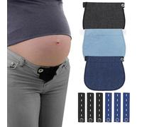 Lot de 9 extensions de pantalon de grossesse - Pour femme enceinte - Réglable - Pour femme enceinte - Pour les grossesses précoces et les fluctuations de poids