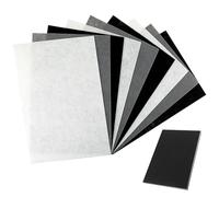 Lot de 9 feuilles de feutre blanc à découper - Polyvalentes - Gris - 3 couleurs - Pour travaux manuels, patchwork, projets artistiques, couture, cartes de vœux et décorations cadeaux (noir, blanc