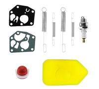 Lot de 9 filtres à air en mousse à ressort de rechange pour tondeuse à gazon 698369 4216 Joint de membrane 495770 795083 Ampoule d'aspiration 694394 494408 Bougie d'allumage 5099 5088 3.5-4.5 HP