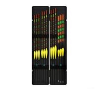 Lot de 9 flotteurs de pêche haute sensibilité avec queue épaisse et brillante pour carpe sauvage et crucian, flotteurs en ABS imperméables pour réservoirs de rivières et lacs, jaune et noir (9 pièces