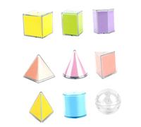 Lot de 9 formes géométriques pliantes pour école primaire préscolaire mathématiques apprentissage de la géométrie solide Volume Surface Démonstrateur