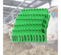 Lot de 9 grandes étiquettes d'oreilles en plastique pour bétail, avec chiffres imprimés laser, résistantes à la décoloration, 100 x 75 mm, multicolores (vert, n° 701-800)