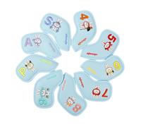 Lot de 9 housses de club de golf - 9 pièces - Motif lapin de printemps - Accessoires de golf - Ensemble de housses de club imperméables - Pour golf en plein air, hommes, pères, grands-pères, mères