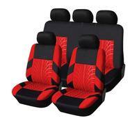 Lot de 9 Housses de siège de Voiture, pour Peugeot 2008 e-2008 GT Line 2020-2024 Avant Arrière Coussins Couvre Respirant Imperméable Protections Accessoires,E Red