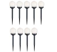 Lot de 9 lampes boules solaires à LED éclairage de chemin de jardin extérieur piquet de sol terrasse cour plug lights