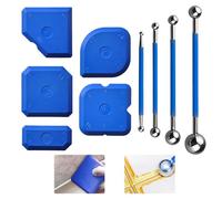 Lot de 9 Lisseur Joint Silicone,Kit de Outil de Calfeutrage Silicone avec 23 Formes Différentes,Spatule Joint Silicone,Ensemble d'Outils pour Enlever le Silicone pour Salle de Bain, Balcon, Cuisine