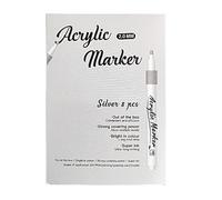 Lot de 9 marqueurs acryliques métallisés, dorés, argentés, blancs, étanches, pour œuvres d'art superposées, dessin de nuit, marqueurs de peinture acrylique métallique