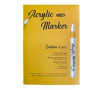 Lot de 9 marqueurs acryliques métallisés, dorés, argentés, blancs, étanches, pour œuvres d'art superposées, dessin de nuit, marqueurs de peinture acrylique métallique