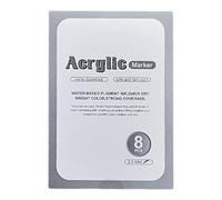 Lot de 9 marqueurs acryliques métallisés, dorés, argentés, blancs, étanches, pour œuvres d'art superposées, dessin de nuit, marqueurs de peinture acrylique métallique