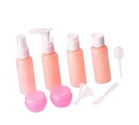 Lot de 9 mini flacons de voyage rechargeables avec brume de parfum | Conteneur cosmétique portable | Flacons de maquillage en plastique anti-fuite | avec compte-gouttes, entonnoir, cuillère