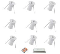 Lot De 9 Mini Spots LED Encastrables De 1 W, Livrés Avec Alimentation 12 V Et Serre-câble, Idéaux Pour Chambre À Coucher, Cuisine Ou Plafond. Plusieurs Coloris De Boîtier Disponibles(B-warm White)