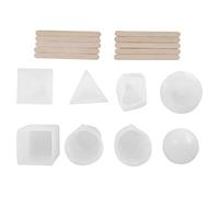 Lot de 9 moules en silicone pour bijoux et œuvres d'art de collection avec bâtons