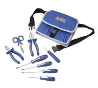 Lot de 9 outils dans un sac en nylon, idéal pour les réparations et l'entretien à la maison ou dans la voiture.