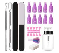 Lot de 9 outils de manucure professionnels pour séparer les doigts, limes, brosses, outils de soins des ongles, faciles à utiliser
