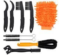 Lot de 9 outils de nettoyage pour vélo - Brosse de nettoyage pour chaîne de vélo - Kit d'outils de nettoyage pour roue de vélo et roue de pignon pour moto