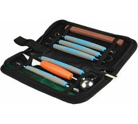 Lot de 9 outils de sculpture de cuisine pour garnir, éplucher, couper et trancher - Sac de rangement inclus