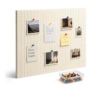 Lot de 9 panneaux en feutre Relaxdays, rectangles autocollants, beige