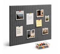 Lot de 9 panneaux en feutre Relaxdays, rectangles autocollants, gris foncé