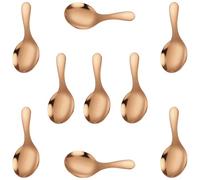 Lot de 9 pelles miniatures en acier inoxydable pour café, bonbons, outil de cuisine compact et robuste avec cuillère ergonomique et cuillère doseuse