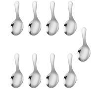 Lot de 9 pelles miniatures en acier inoxydable pour café, bonbons, outil de cuisine compact et robuste avec cuillère ergonomique et cuillère doseuse