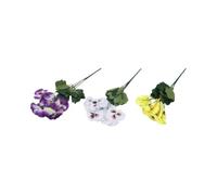 Lot de 9 pensées artificielles résistantes aux UV pour jardin, terrasse