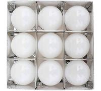 Lot de 9 petites boules de Noël en plastique incassable pour sapin de Noël - Décorations de table - Décoration de table - Décoration de premier Noël - Blanc