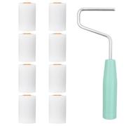 Lot de 9 petits rouleaux de peinture, en mousse, avec étrier, pour peinture et meubles, 56 mm x 34 mm (8 rouleaux + 1 cadre)