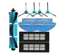 Lot de 9 pièces de rechange pour aspirateur robot pour Cecotec série 3090, 1 brosse rouleau principale, 2 filtres HEPA, 4 brosses latérales, 2 chiffons