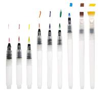 Lot de 9 pinceaux à eau, Avec réservoir, Pinceaux Aquarelle pour Dessin, Pinceau à Réserve d'eau Pinceaux a Reservoir