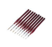 Lot de 9 pinceaux fins pour peinture acrylique, peinture à l'huile, aquarelle, débutant, étudiant, peintre amateur