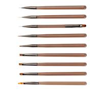 Lot de 9 pinceaux pour nail art manucure, dessin, nail art, liner, pinceau à ongles, pinceau à ongles, stylo de peinture pour femme