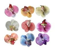 Lot de 9 pinces à cheveux pour orchidées, pinces à cheveux florales, accessoires de mode pour tous les âges et occasions