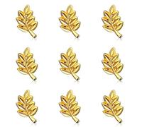 Lot de 9 Pin's Acacia Franc-Maçonnerie | Pins France Doré Branche d'Acacia | Bijou 12 mm Symbole Maçonnique